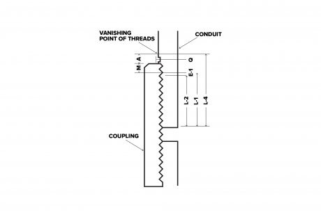 Line Art Conduit Thread and Coupling by ECNKorns