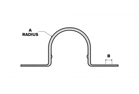 Line Art Side View of Two Hole Steel EMT Strap ny ECNKorns