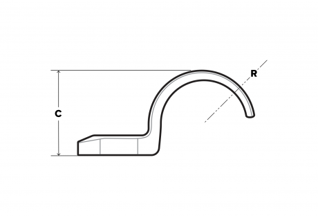 Line Art Side View of One Hole Straps by ENCKorns
